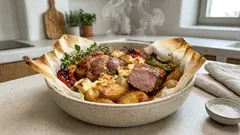 Γκιουλμπασί στη λαδόκολλα: ζουμερό χοιρινό που ψήνεται μόνο του στο πακέτο