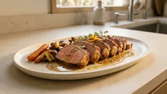 Γιορτινό μοσχάρι με μανιτάρια στη χύτρα – τρυφερό, σε φέτες, με αρωματική σάλτσα