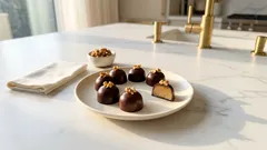 Σοκολατάκια με κάστανο και μαύρη σοκολάτα 70%: γίνονται εύκολα και στέκονται τέλεια