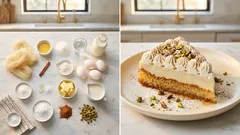 Εκμέκ κανταΐφι ταψιού με μαστίχα και σαντιγί: τραγανή βάση, βελούδινη κρέμα