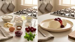 Μους γιαουρτιού με λευκή σοκολάτα: βελούδινο γλυκό ψυγείου με κεράσι