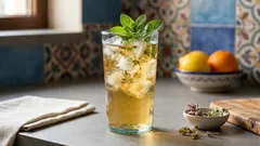 Κρύο τσάι με κρητικά βότανα και μέντα: δροσιστικό, αρωματικό και χωρίς πίκρα