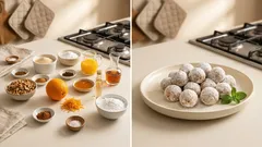 Καρυδωτά χωρίς φούρνο: μπουκίτσες με μέλι, πορτοκάλι και ανθόνερο