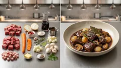 Μοσχάρι μπουργκινιόν στον φούρνο: λιώνει στο πιρούνι και δένει με βελούδινη σάλτσα