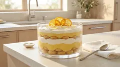 Γλυκό ψυγείου λεμόνι με σαβαγιάρ: δροσερές στρώσεις που κόβονται τέλεια