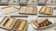 Μπαστούνια του Αγίου Βασίλη με σφολιάτα: γιορτινό γλυκό που γίνεται πανεύκολα