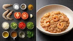 Γαριδοπίλαφο σπέσιαλ με ούζο και κάρι – σπυρωτό ρύζι, ζουμερές γαρίδες