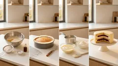 Τούρτα κεράσι με μους λευκής σοκολάτας – αφράτη και σταθερή στο κόψιμο