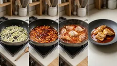 Κερκυραϊκό μπουρδέτο με σκορπίνες: πικάντικη κόκκινη σάλτσα που δένει στην κατσαρόλα