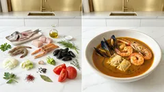 Μπουγιαμπέσα στο σπίτι: δυνατός ζωμός από κελύφη και θαλασσινά, βήμα-βήμα