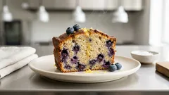 Αφράτο κέικ με μύρτιλα και λεμόνι χωρίς μίξερ – ιδανικό για τον καφέ