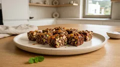 Μπουκίτσες ενέργειας χωρίς ψήσιμο: βρώμη κακάο με χουρμάδες, μέλι και ξηρούς καρπούς