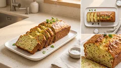 Αλμυρό κέικ με κολοκυθάκι, μπέικον και τυριά – αφράτο και ιδανικό για lunch box