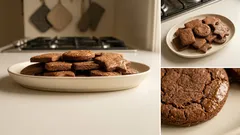 Υγιεινά σοκολατένια μπισκότα με τζίντζερ και πορτοκάλι — μαλακά, χωρίς βούτυρο