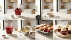 Red velvet cupcakes με παντζάρι: αφράτα, ζουμερά και με βελούδινο frosting