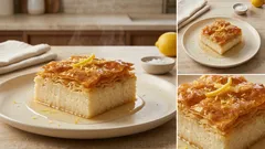 Σιροπιαστή λεμονόπιτα «πατσαβουρόπιτα» – ζουμερή και αρωματική, χωρίς μίξερ