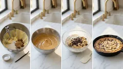 Μπισκότο στο ταψί με σοκολάτα & ταχίνι πορτοκάλι: τραγανές άκρες, μαλακό κέντρο