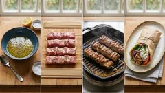 Σπιτικά σουβλάκια τυλιχτά με λεμόνι και ρίγανη — ζουμερά όπως στο σουβλατζίδικο