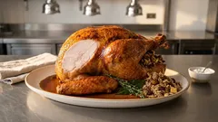 Χριστουγεννιάτικη γεμιστή γαλοπούλα – ζουμερή, με κάστανα και μαυροδάφνη