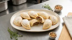 Πατούδες Κρητικές: μελένια γέμιση με καρύδια και ζύμη που κλείνει εύκολα