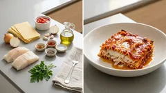 Λαζάνια με μπακαλιάρο στον φούρνο: ζουμερή σάλτσα ντομάτας που πετυχαίνει πάντα