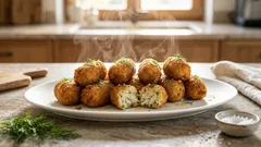 Ψαροκροκέτες μπακαλιάρου με πατάτα: τραγανές απ’ έξω, αφράτες μέσα