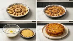 Ανάποδη μηλόπιτα ταψιού: καραμελωμένα μήλα, κανέλα και αφράτο παντεσπάνι