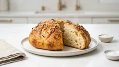 Τυρόψωμο με κρεμμύδι και δεντρολίβανο – αφράτο, εύκολο και γεμάτο άρωμα