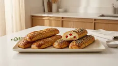 Μπαστουνάκια φούρνου με κρέμα τυρί σε 2 γεύσεις – τραγανά έξω, μαλακά μέσα