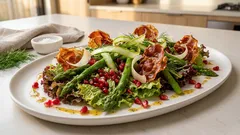 Χριστουγεννιάτικη σαλάτα με ρόδι και τραγανό προσούτο – έτοιμη σε λίγα λεπτά