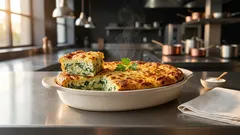 Αφράτο σουφλέ σπανάκι με cottage: ψήνεται σε 35’ και κόβεται τέλεια