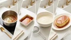 Εύκολη κρεμ καραμελέ με ζαχαρούχο—βελούδινη, χωρίς τρύπες, στο μπεν μαρί