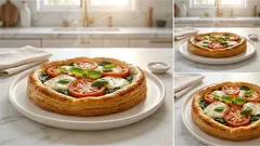 Τάρτα caprese με σφολιάτα: τραγανή βάση και ζουμερή γέμιση σε 30’