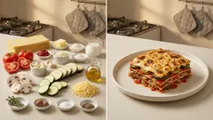 Λαζάνια φούρνου με λαχανικά και μπεσαμέλ: ζουμερό ταψί με χρυσαφένια κρούστα