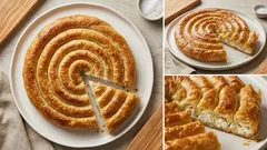 Στριφτή τυρόπιτα Κοζάνης (κιχί): λεπτό χειροποίητο φύλλο, φέτα και τραγανό ψήσιμο