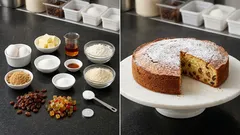 Βασιλόπιτα αμυγδάλου με φρουί γλασέ και σταφίδες — αφράτη κάθε φορά