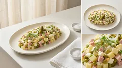 Ρώσικη σαλάτα που «κόβεται» όμορφα: βήμα-βήμα για σωστή υφή