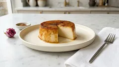 Μικρασιάτικο καζάν ντιπί: βελούδινη κρέμα με ροδόνερο και καραμελωμένη βάση