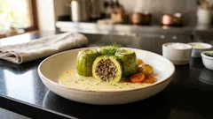 Κολοκυθάκια γεμιστά αυγολέμονο στην κατσαρόλα: τρυφερά, ζουμερά και λεμονάτα