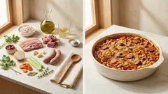 Κασουλέ στη γάστρα: φασόλια με χοιρινό, πανσέτα και λουκάνικο που «μελώνουν»