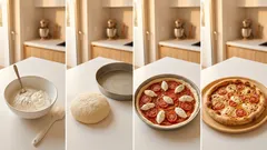 Πίτσα στη στιγμή με ζύμη γιαουρτιού και γαλότυρι — έτοιμη χωρίς μαγιά και αναμονή