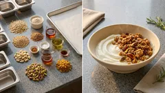 Σπιτική γκρανόλα στον φούρνο: έξτρα τραγανή με βρώμη και φαγόπυρο